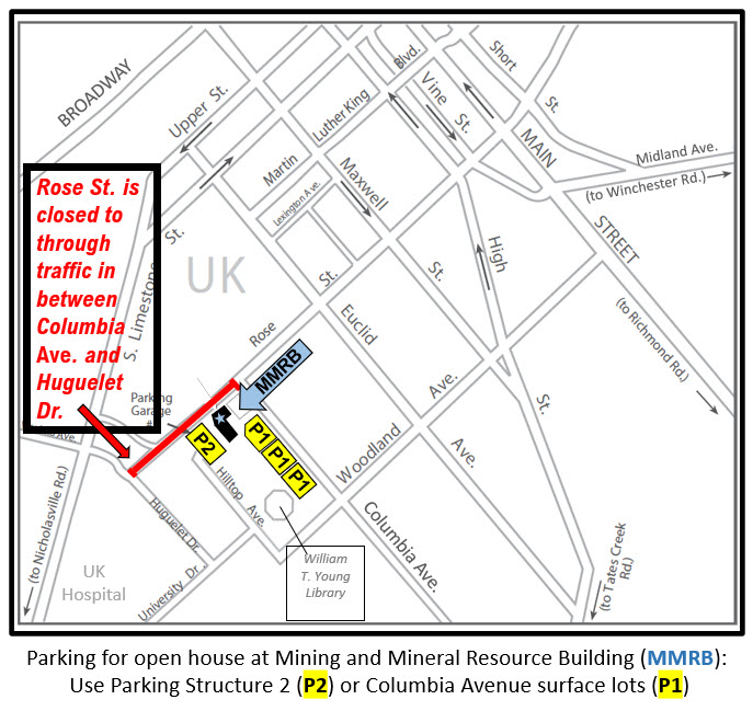 Parking map for the open house
